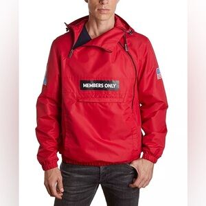 Member's Only Men's NASA Popover Jacket with Sleeve Patches Size M